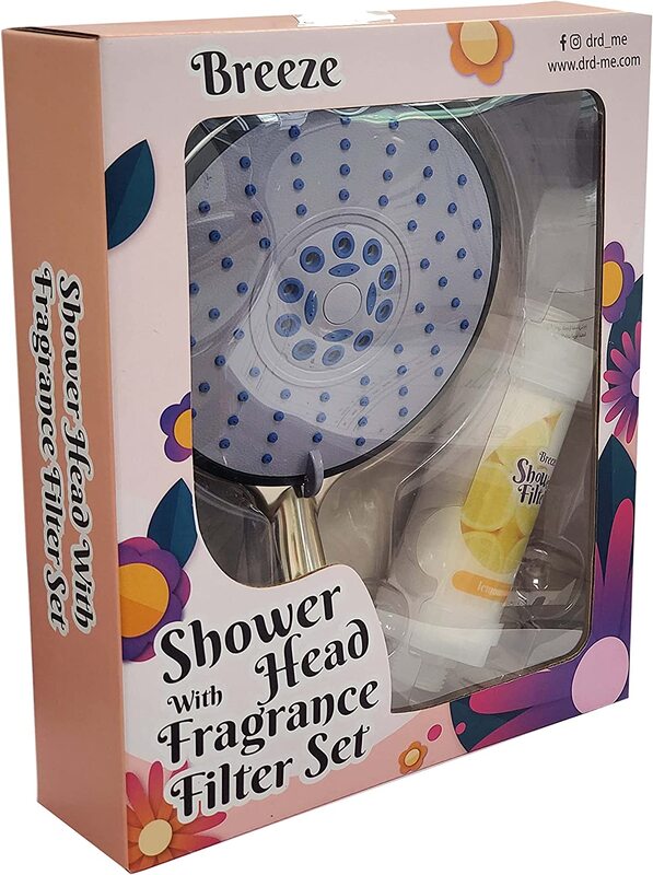 Home Pro Breeze Shower Head with Lemon Fragrance Bath Filter, 2996, Multicolour
