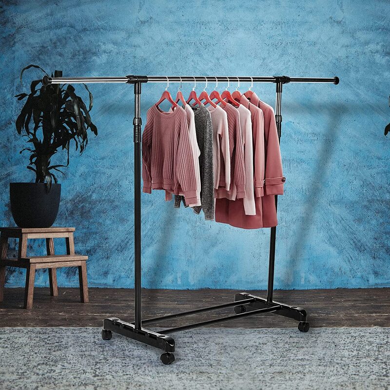 Home Pro Single Ext Garment Drying Rack, Grk203, Black