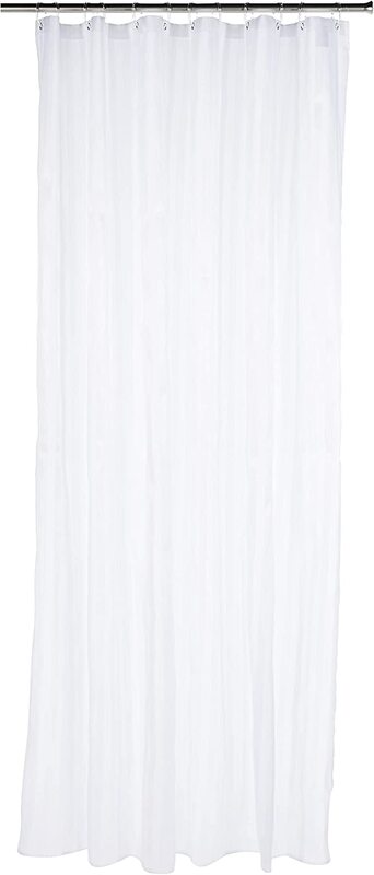 Home Pro Polyester Shower Curtain, 180 x 200cm, White