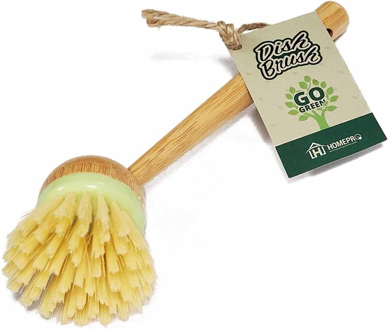 Home Pro Go Green Bamboo Dish Brush, 2981, Beige