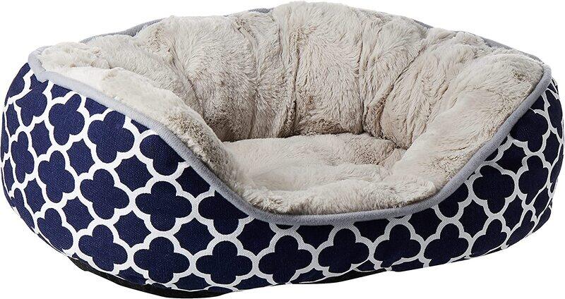 

Les Filous Oval Basket Pet Bed, Small, Blue