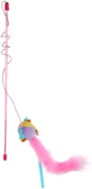 

Les Filous Cat Wand with Plush Ball, Pink