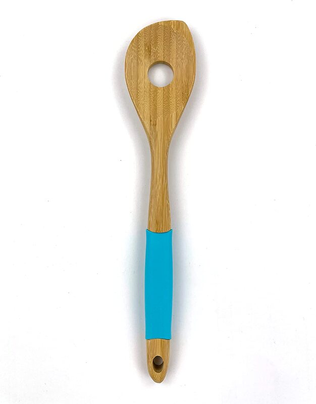 Home Pro Bamboo Slotted Cooking Spoon, Assorted Colour