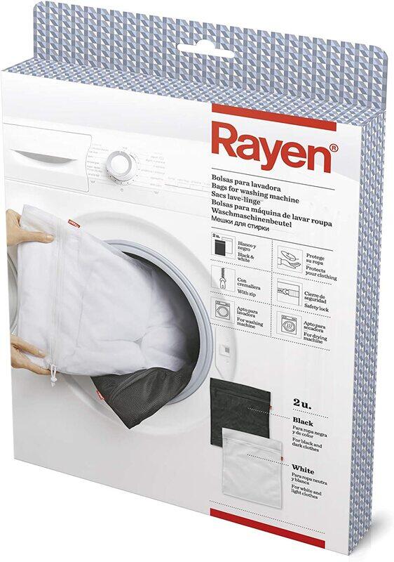 

Rayen Washing Machine Bags Set, 2 Piece, White/Black