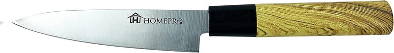 Home Pro 5-inch Utility Knife, Silver/Brown