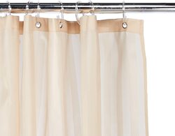 Home Pro Polyester Shower Curtain, 180cm, Beige