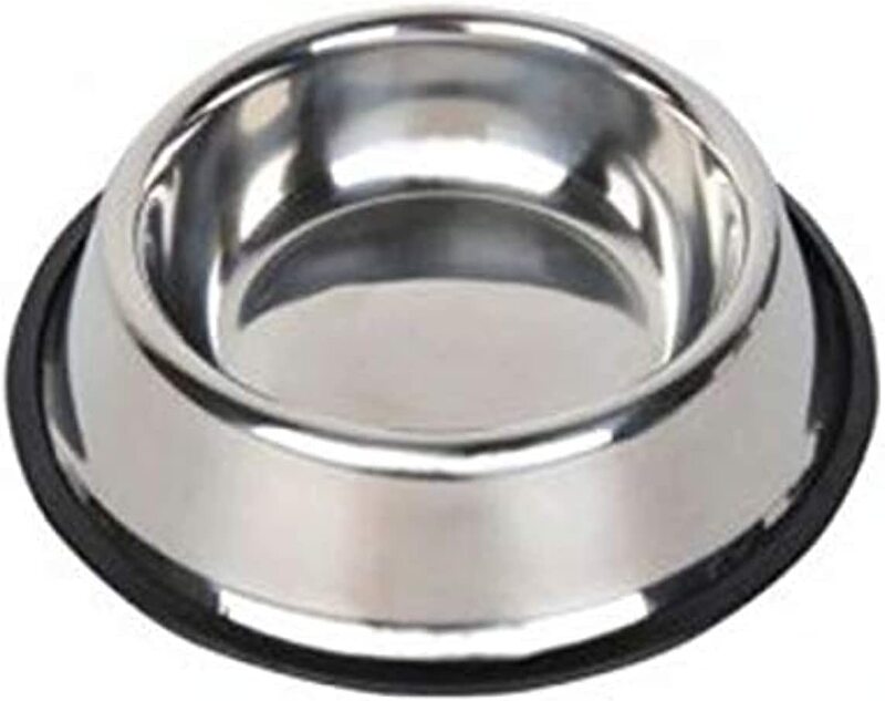 Les Filous Anti-Skid Dogs Bowl & Dish, 2900ml, Silver