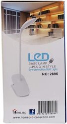 Home Pro Base Table Desk Lamp, 2896, White