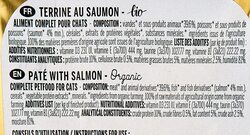 Plaisir Bio Organic Terrine with Salmon for Cats, 100g