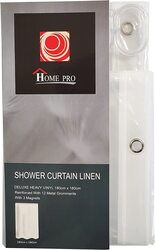 Home Pro Pvc Shower Curtain, 180 Cm Size, Transparent