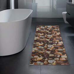 Home Pro Printed Bath Mat, 180cm, Brown
