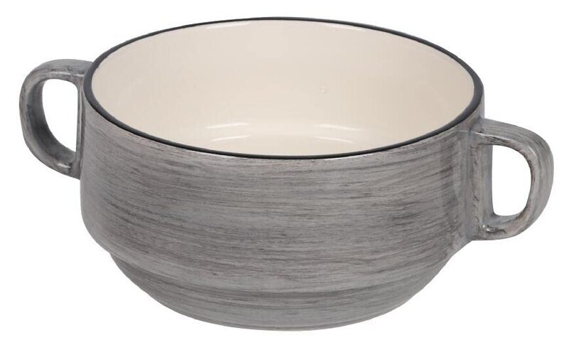 Home Pro 870ml Stoneware Soup Mug, Assorted Colours