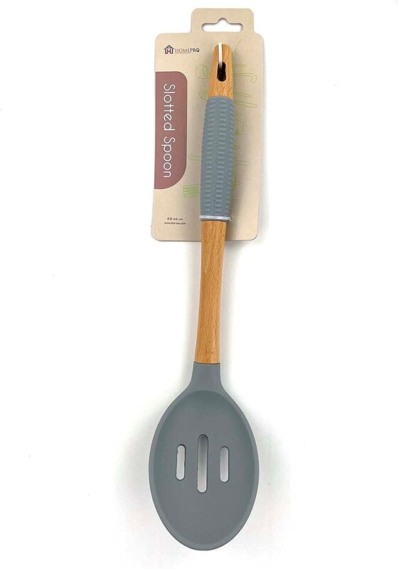 Home Pro Silicone Head Slotted Cooking Spoon, Assorted Colour