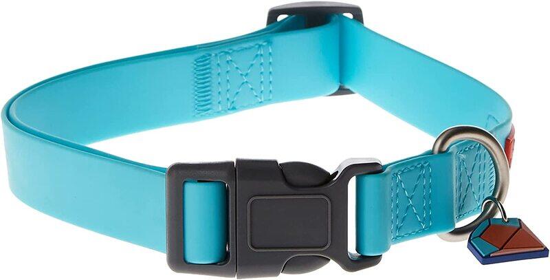 

Les Filous Silicone Dog Collar with Tag, Blue