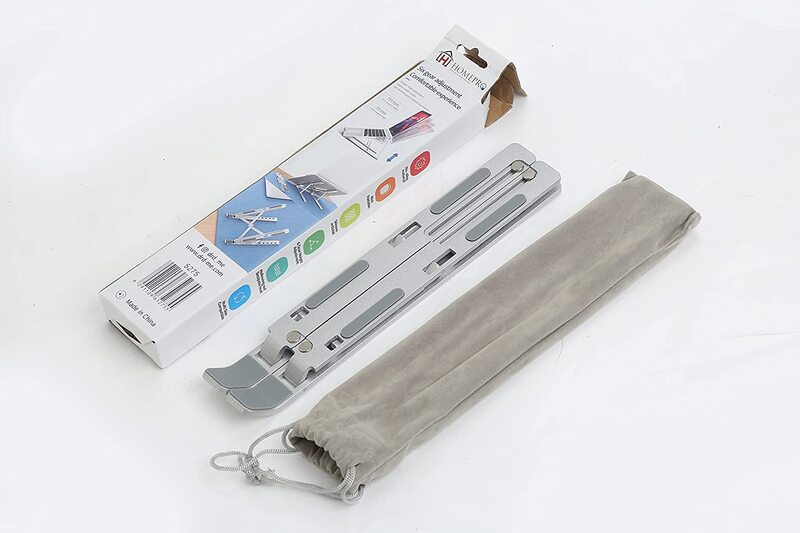 Home Pro Portable Foldable Aluminium Laptop Stand, White