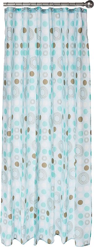 Home Pro Printed Polyester Shower Curtain, 180cm, Multicolour