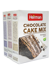 Herman Vanilla, Strawberry, Chocolate Cake Mix Combo, 3 x 500g