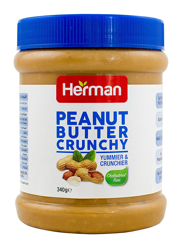 Herman Peanut Butter Crunchy Spread, 340g