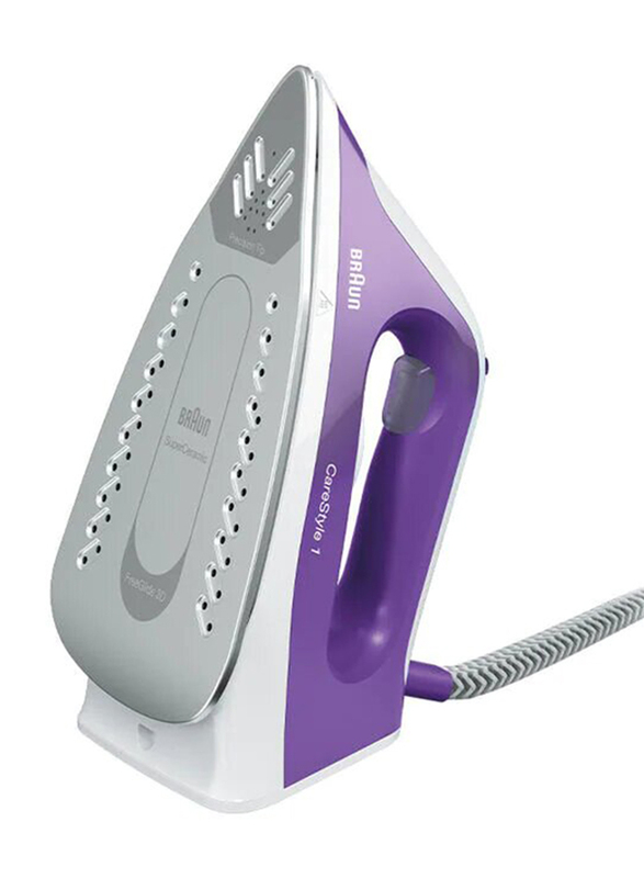 Braun CareStyle 1 Steam Iron, 2200W, IS 1014, White/Violet