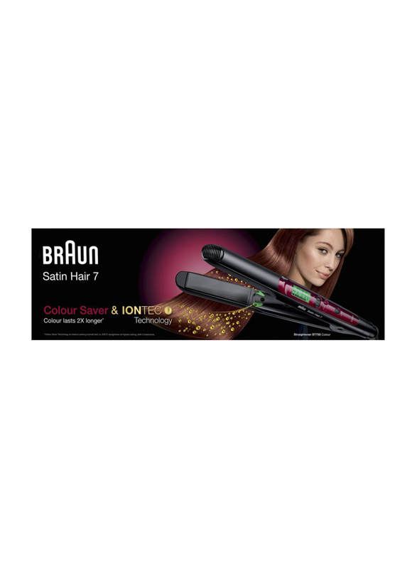 Braun Satin Hair 7 Colour Hair Straightener, Red/Black