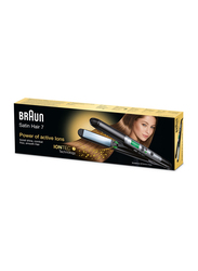Braun Satin Hair 7 Hair Straightener, ST710, Silver/Black