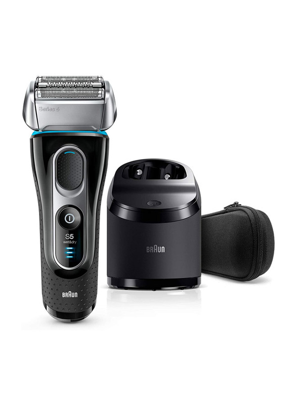 Braun Series 5 Electric Shaver, 5195CC, Black/Blue