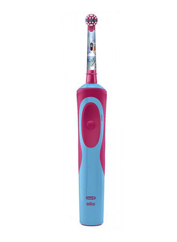 Oral B Star Frozen Vitality Rechargeable Electric Toothbrush for Kids, Pink/Blue