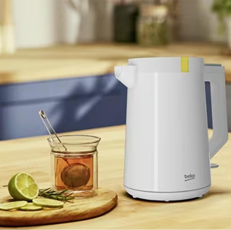 Beko Electric Kettle 1.7L, 2200W, LED warning, Heat storage function, Dry-boil Protection, 360 degree rotating base, Water level indicator, Auto Shut-off. - WKM4215W