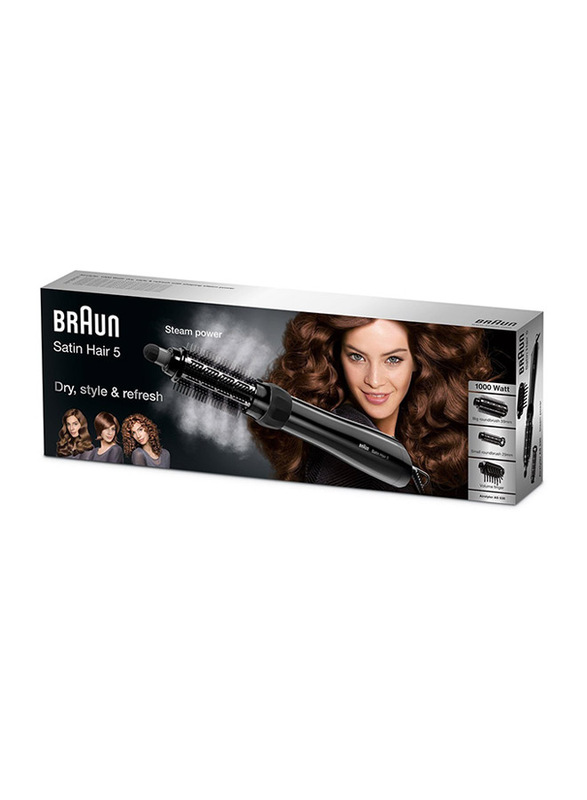 Braun Satin Hair 5 Styler with Brush & Comb Attachments, 1000W, AS 530, Black