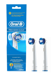 Oral B EB 20-2G Precision Clean Flexi Soft Replacement Toothbrush Brush Heads, White, 2 Pieces