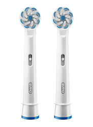 Oral B Sensi Clean Electric Toothbrush Replacement Heads, EB 60-4, White, 2 Pieces