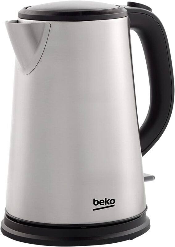 

Beko Electric Kettle 2200W motor, 1.7L capacity, Wide opening lid, 360° rotation, Stainless steel body, Water gauge, Auto shut-off, Lime Scale Filter,