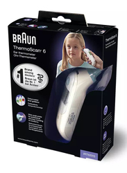 Braun ThermoScan 6 Ear Thermometer, IRT6515, White