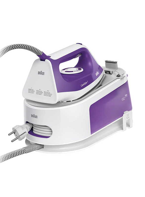 Braun CareStyle 1 Steam Iron, 2200W, IS 1014, White/Violet