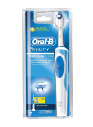 Oral B Vitality Precision Clean Clam Shell Rechargeable Electric Toothbrush, Blue