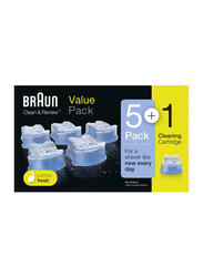 Braun CCR 5 Clean Renew & Refresh Cartridge, Blue, 6 Pieces