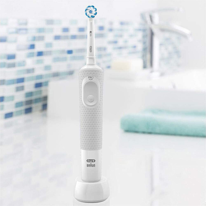 Oral B Vitality-100 Sensi Ultra Thin Rechargeable Electric Toothbrush, White