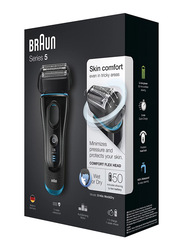 Braun Series 5 Electric Shaver, 5140S, Black/Blue