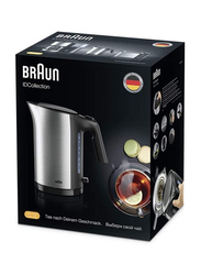 Braun IDCollection 1.7L Electric Stainless Steel Kettle, 3000W, WK 5110 BK, Black