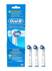 Oral B EB 20-3 Precision Clean Flexi Soft Replacement Toothbrush Brush Heads, White, 3 Pieces