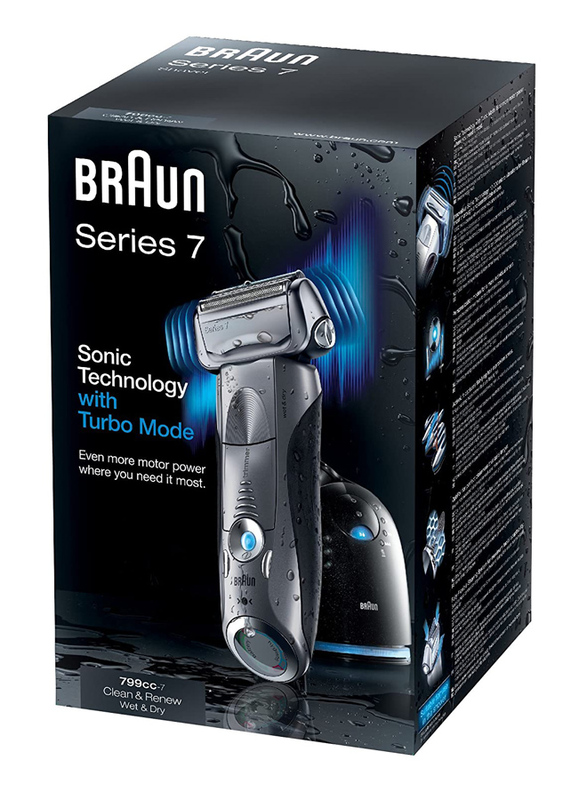 Braun Series 7 Electric Shaver, 799CC, Grey/Black