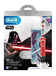 Oral-B 2K Star Wars Electric Toothbrush with Travel Case for Kids, 3+ Years, D100.414, Multicolour