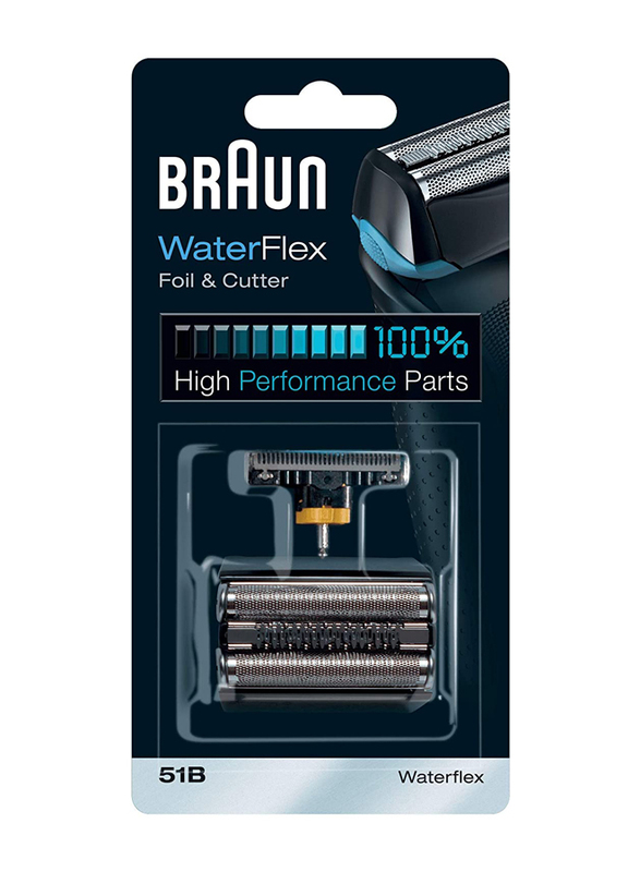 Braun WaterFlex 51B Foil & Cutter Replacement Head, Black, 1 Piece