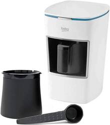 Beko Turkish Coffee Machine - 670W, 3 Cups, Cook Sense, Plastic Pot, One Touch Control, Lack of Bean Indicator, AntiSpill, White - BKK2300W