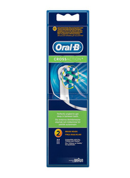 Oral B EB 50-2 Cross Action Replacement Toothbrush Brush Heads, White, 2 Pieces