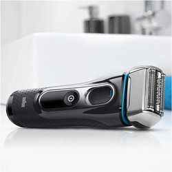 Braun Series 5 Electric Shaver, 5195CC, Black/Blue
