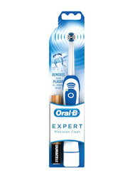 Oral B Expert Precision Clean Battery Toothbrush with Battery, Blue/White