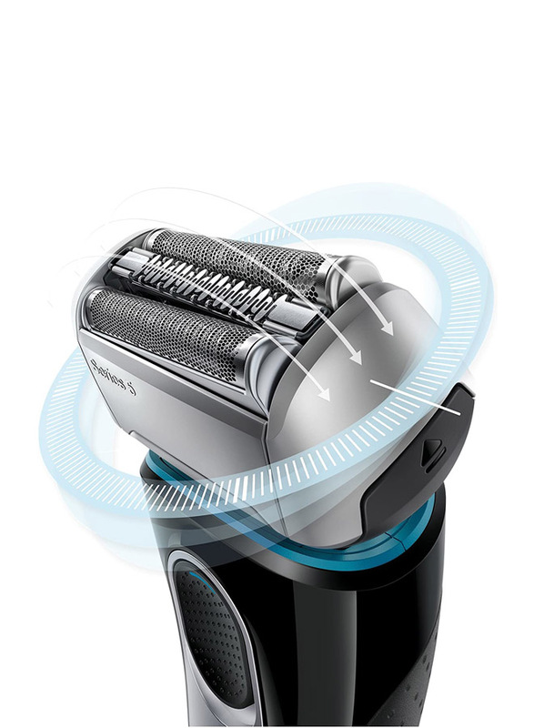 Braun Series 5 Electric Shaver, 5195CC, Black/Blue