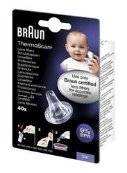 Braun ThermoScan 40-Piece Ear Thermometer Lens Filters, LF40, Clear