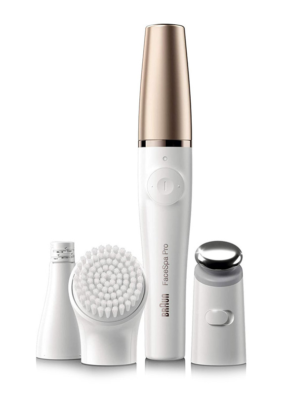 Braun FaceSpa Pro 911 3-in-1 Facial Epilating, Cleansing & Skin Toning System with 5 Extras